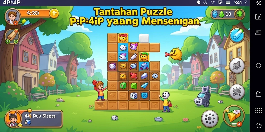 Tampilan gameplay 4P4P yang menantang dan seru.