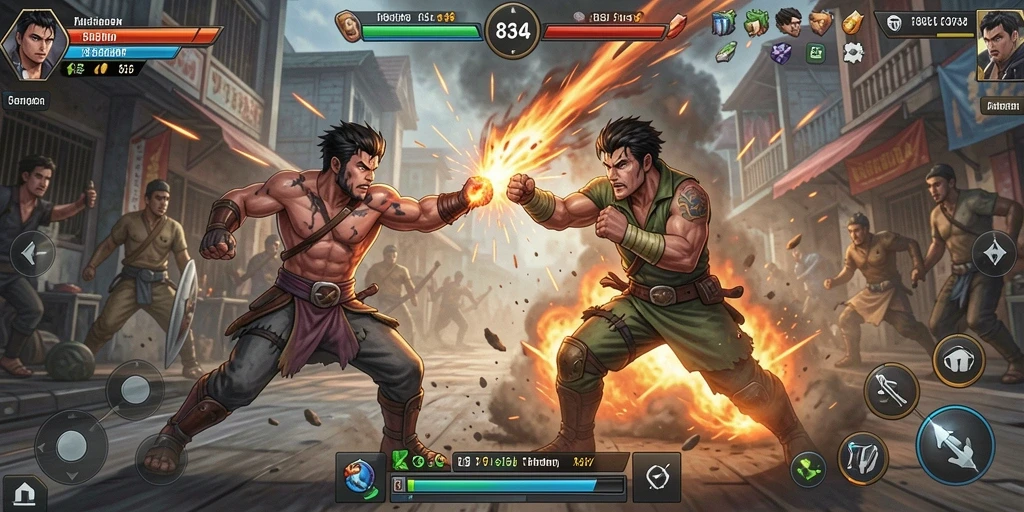 Screenshot gameplay 8364 menampilkan pertarungan seru dengan aksi mendebarkan.