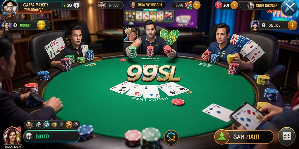 Tampilan gameplay Poker yang menarik di 99SL.