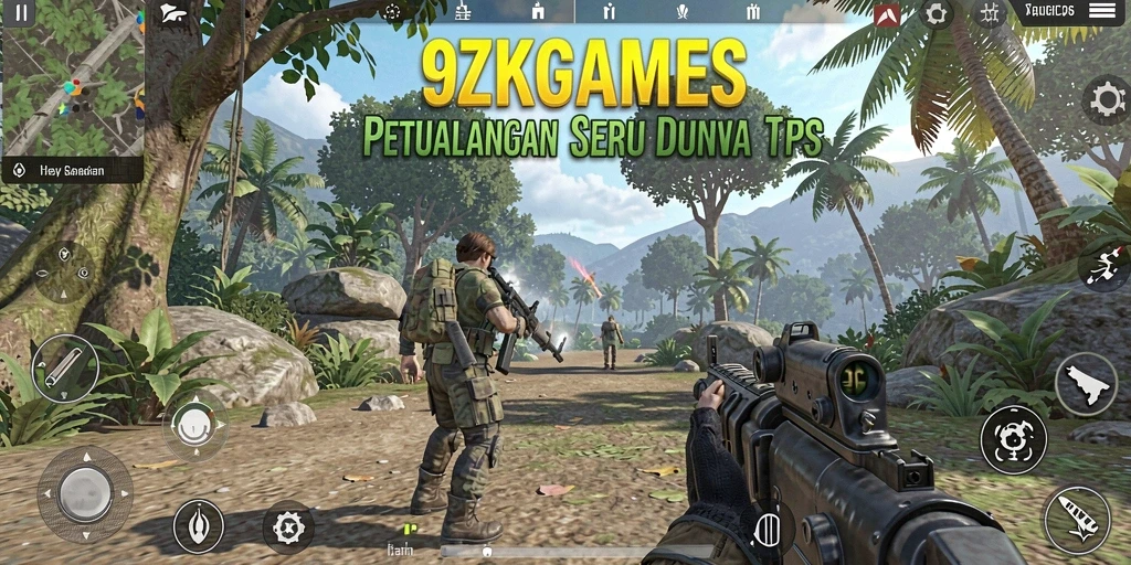 Tampilan gameplay TPS yang mendebarkan dan penuh aksi.