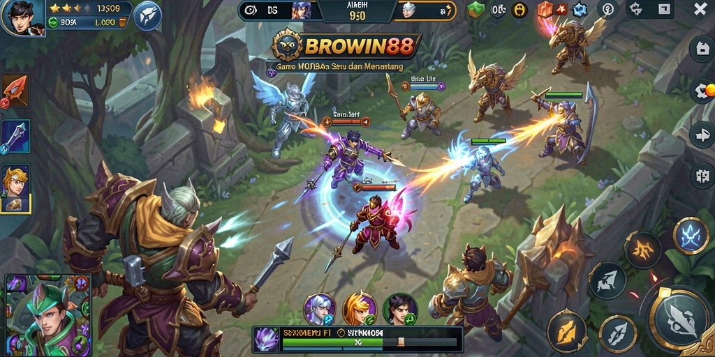 Tampilan intens dari pertarungan di BROWIN88.