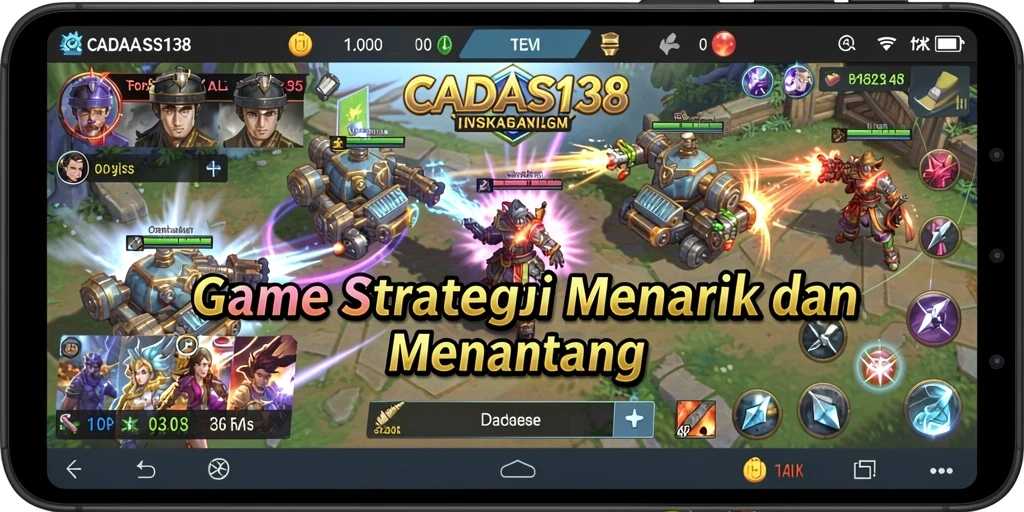 Tampilan gameplay CADAS138 dengan pertempuran strategis yang intens.