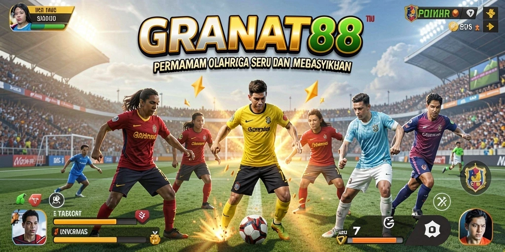 Screenshot gameplay GRANAT88 menampilkan aksi seru dalam olahraga.