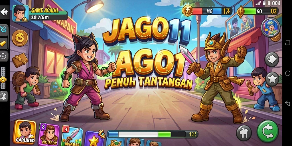 Screenshot JAGO11 menampilkan aksi gameplay arcade yang intens dan menarik.