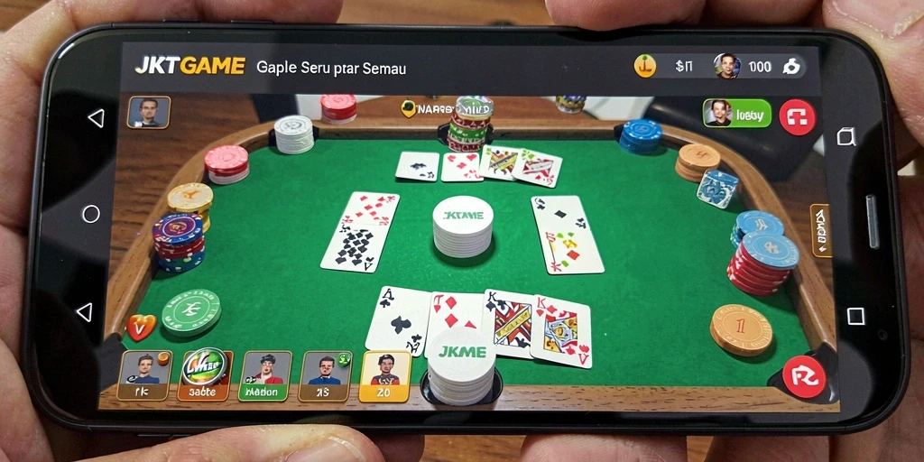 Screenshot JKTGAME menampilkan gameplay Gaple yang seru dan interaktif.