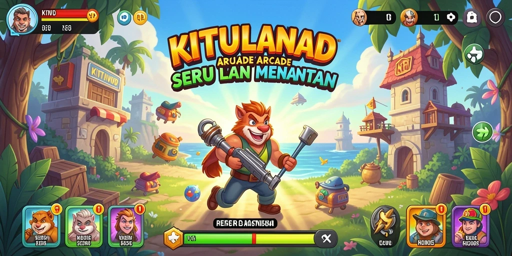 Tampilan gameplay KITAWD yang menantang dan penuh warna.