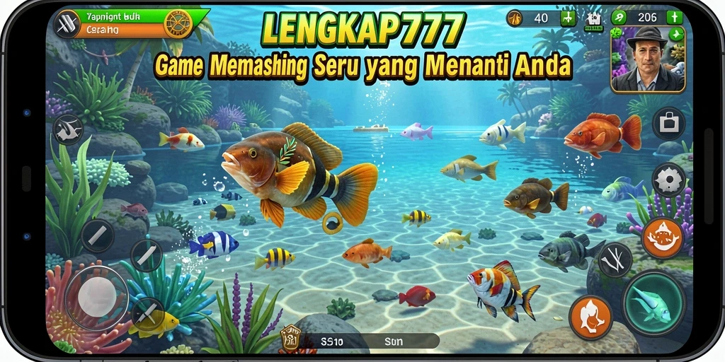 Tangkapan ikan besar dalam gameplay memancing yang mengasyikkan.