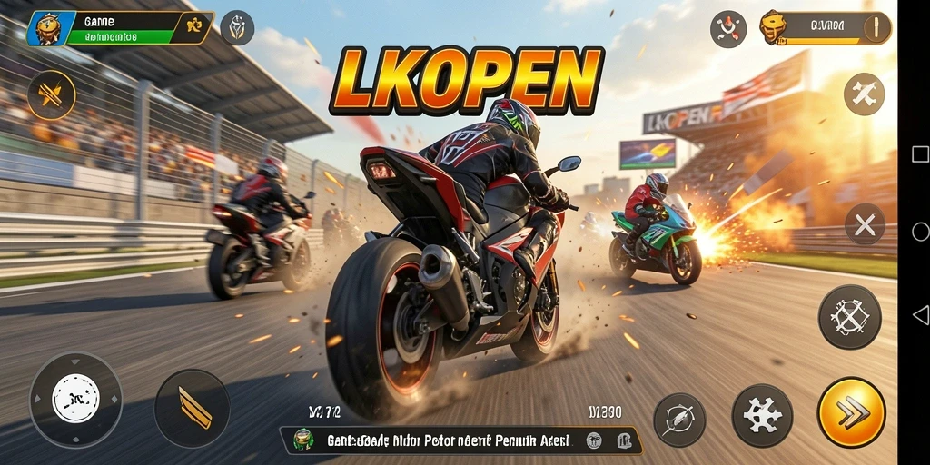 Tampilan mendebarkan dari balapan motor di LKOPEN.