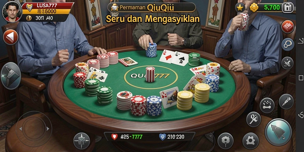 Tampilan menarik dari gameplay LUSA777 QiuQiu.