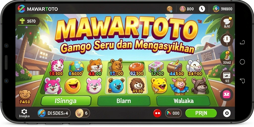 Tampilan gameplay seru dari game Bingo MAWARTOTO dengan berbagai variasi permainan.