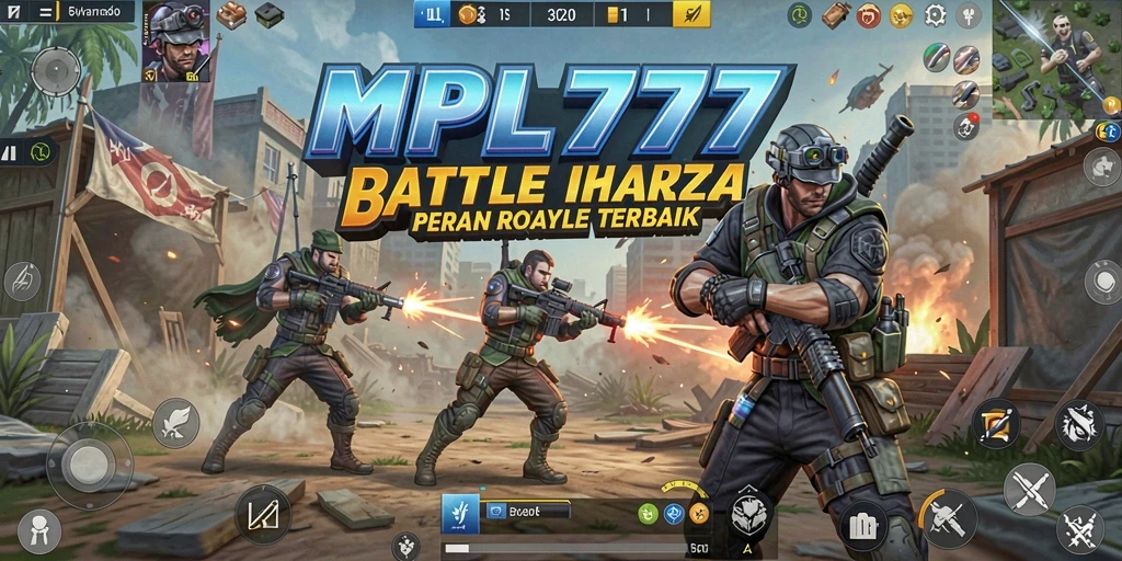 Screenshot gameplay MPL777 menampilkan aksi seru di arena Battle Royale.