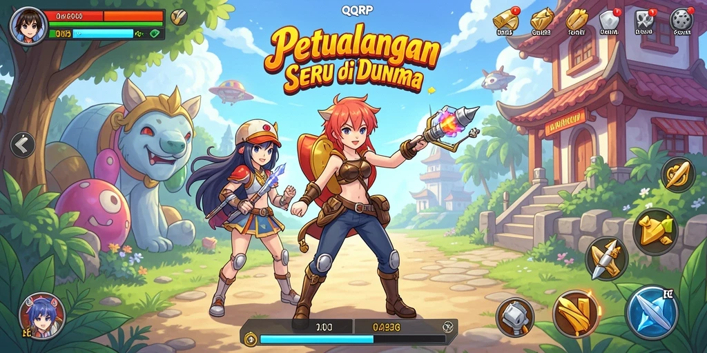 Tampilan gameplay QQRP dengan karakter Anime menarik.