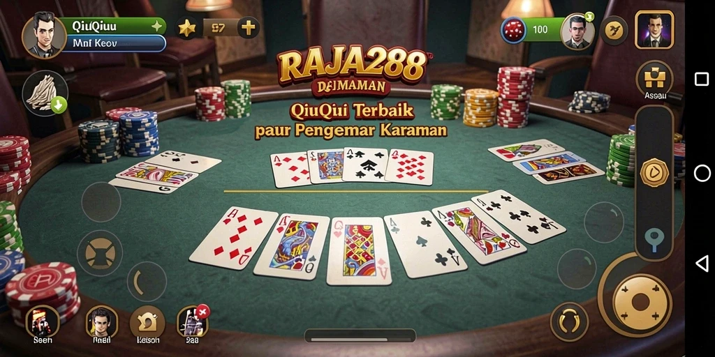 Tampilan gameplay QiuQiu yang seru di RAJA288.