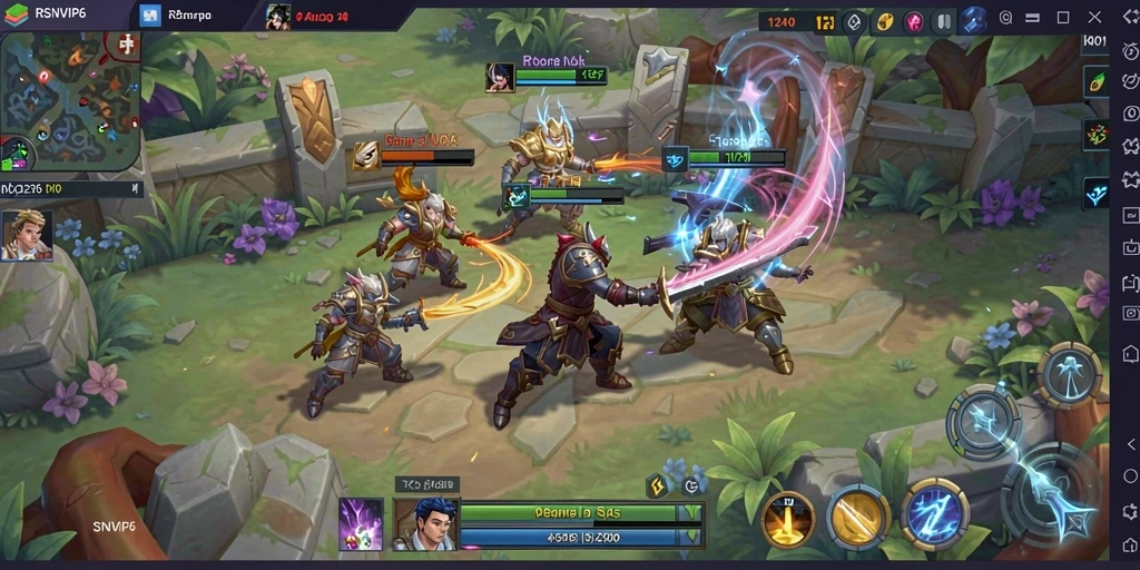 Tampilan seru dari gameplay MOBA RSNVIP6 yang penuh aksi.