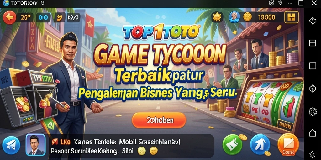 Tampilan gameplay <strong>TOP1TOTO</strong> yang dinamis dan menghibur dalam pengelolaan bisnis.