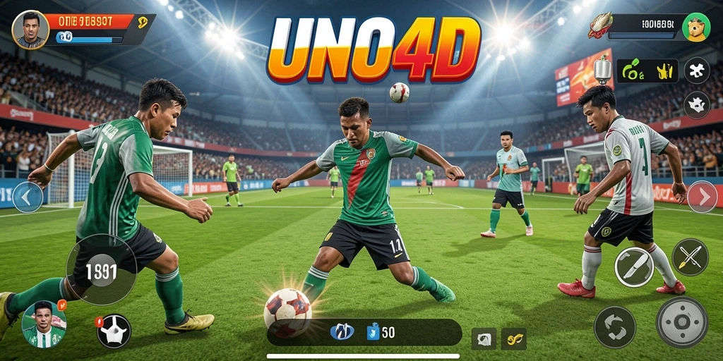 Screenshot gameplay <strong>UNO4D</strong> yang menampilkan aksi olahraga seru.