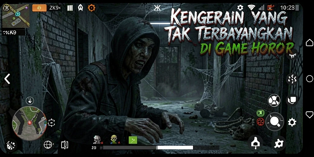 Tampilan gameplay ZK9 yang mencekam dan penuh ketegangan.