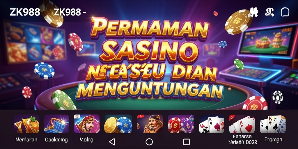Tampilan gameplay ZK988 yang seru dan penuh aksi kasino.